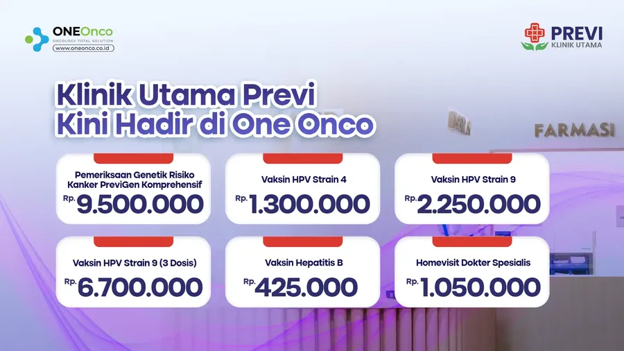 <p>Nikmati layanan terkait kanker di Klinik Previ<